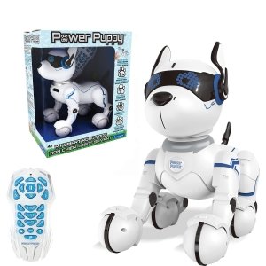 promo Lexibook Power Puppy - Mon Robot Chien Savant à dresser - Robot programmable avec télécommande, fonction dressage et contrôle gestuel, danse, musique, effets lumineux, rechargeable - DOG01