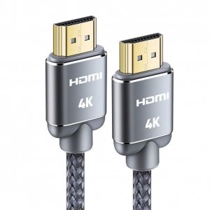 promo Câble HDMI 4K 2meter - Snowkids Câble HDMI par Ethernet en Nylon Tressé Supporte 3D/ Retour Audio - Cordon HDMI pour Lecteur Blu-Ray/ PS3/ PS4/ Netfix/ Fire TV /Ecran - Gris