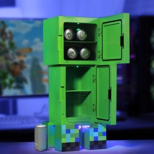 promo Ukonic - Mini frigo - Minecraft Creeper Cooler - Capacité de 8 L - silencieux- lumière abmient - 220 V / 12 V