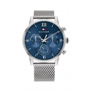 promo Tommy Hilfiger Montre Analogique Multifunction à Quartz pour homme avec Bracelet milanais en acier inoxydable argenté - 1791881