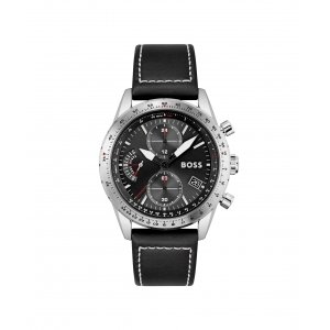 promo BOSS Montre Chronographe à Quartz pour homme avec Bracelet en cuir Noir - 1513853