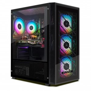 promo STGsivir PC Gamer Fixe,Ordinateur Gaming, 10th Gen G5905 3.5GHz, Radeon RX 580 8Go GDDR5, RAM 16Go, SSD 512Go, WiFi, BT 5.0, Ventilateur RVB x 4, W11H64