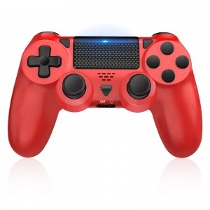 promo Lapezei Manette sans fil pour PS 4, Manette de jeu à Double Vibration Joystick avec Prise audio 3,5 mm/LED/pavé Tactile Compatible avec PS4/Pro/Slim/PC