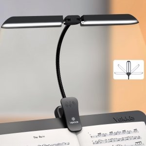 promo Vekkia 42LEDs Lampe de pupitre à LED à clipser pour piano d'orchestre à intensité variable, polyvalente, super lumineuse. Idéal pour piano, artisanat, cordon USB et sac de transport inclus