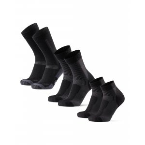 promo DANISH ENDURANCE Chaussettes de Randonnée en Laine Mérinos Anti-ampoules, Longues & Courtes, Lot de 3- Chausettes de Trekking pour Hommes & Femmes