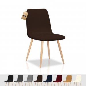 promo FIGOOO Housse de Chaise Scandinaves Lot de 6 Housse de Chaise Extensible Salle à Manger Universel Amovible Lavable Durable Couverture de Chaise sans Accoudoir pour Cuisine Restaurant Décoration,Café