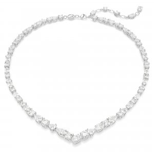 promo Swarovski Collier Mesmera décoré d'une rangée de cristaux blancs, en métal rhodié