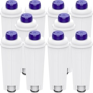 promo Delonghi Lot de 10 filtres à eau pour machine à café DeLonghi, filtre à eau Delonghi Magnifica s DLSC002 pour machine à café De'Longhi ECAM, ETAM, EC, BC