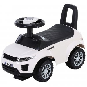 promo HOMCOM Porteur Enfants Voiture 12-36 Mois Coffre klaxon Blanc