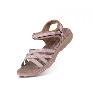 promo GRITION Sandales Sport Femme, Sandales Bout Ouvert Dames Réglables Chaussures de Randonnée en Plein Air de L'eau Sandales Cross-Tied D'été (38 EU, Sand/Pink)