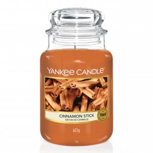 promo Yankee Candle bougie parfumée Bâton de cannelle - Format jarre - Bougie longue durée jusqu’à 150 heures de combustion - Cadeau parfait pour femme