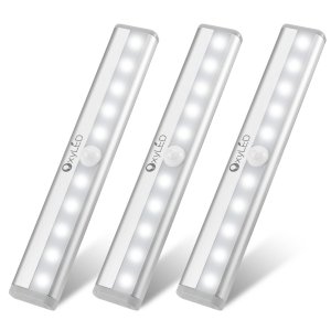 promo OxyLED Lampe Detecteur de Mouvement Interieur, Lampe A Pile 3PCS 6000K Auto ON/OFF Lampe Led Sans Fil Avec Bande Magnétique Barre Lumiere Escalier Led pour Veilleuse Cuisine Escalier Couloir