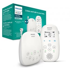 promo Philips Avent Écoute-bébé Audio avec Technologie DECT, Son cristallin 100% privé, 0 interférence, Son limpide, Veilleuse et berceuses (Modèle SCD713/26)