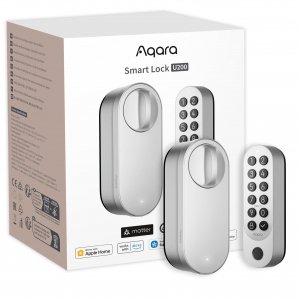 promo Aqara Serrure Connectée U200 avec Clavier à Empreinte Digitale, Matter sur Thread, Accès avec Clé Apple Home, Serrure Porte avec Batterie Rechargeable, Compatible Apple Home,Google Home, Alexa, Argent