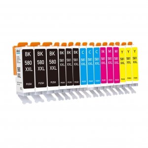 promo akaca PGI-580 CLI-581 XXL Cartouches d'encre Compatibles avec Canon 580 581 XXL (3 PGBK, 3 Noir, 3 Cyan, 3 Magenta, 3 Jaune), pour Pixma TR7550 TR8550 TS6150 TS6151 TS8150 TS8151 TS8152 TS9150 TS9155