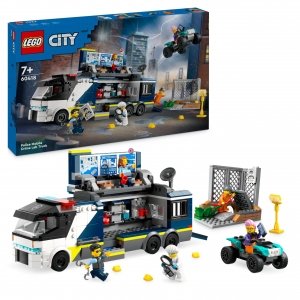 promo Lego City Le Laboratoire de Police Scientifique Mobile, Cadeau pour Garçons et Filles Dès 7 Ans, Jouet de Quad avec Minifigurines d'Agents, Scientifique et Voleurs, Jeu de Rôles 60418