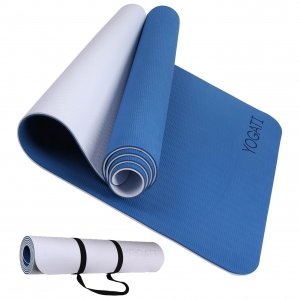 promo YOGATI Tapis de sport Epais avec sangle de transport. Tapis de Gym idéal pour Yoga, Pilates et Fitness. Tapis yoga pour hommes et femmes. Tapis de yoga antidérapant. Yoga mat.