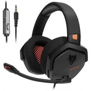 promo NUBWO N16 Casque Gaming - Micro Annulant Le Bruit, Son Stéréo et Conception Confortable pour PS5, PS4, Xbox One, NS, PC, Ordinateur Portable et Mac - Orange