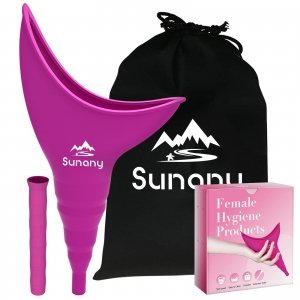 promo Sunany Urinoir féminin réutilisable en Silicone infaillible permettant aux Femmes de Faire Pipi Debout pour Les Voyages, la randonnée et l'extérieur