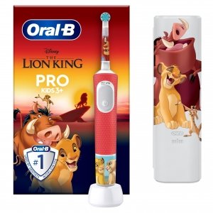 promo Oral-B Pro Kids Brosse À Dents Électrique Enfant, Le Roi Lion Disney, Brossette Ronde Pour Petites Bouches Et Douce Pour Des Gencives Sensibles, 1 Chargeur, 1 Étui De Voyage, 1 Embout, 3 Ans et Plus