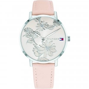 promo Tommy Hilfiger Montre Analogique à Quartz pour femme avec Bracelet en cuir Rosé - 1781919