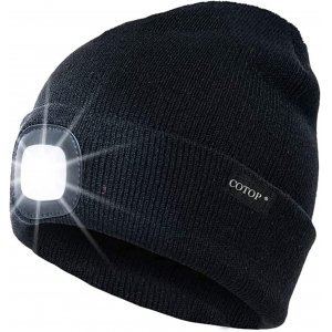 promo COTOP Bonnet Lumineux, Cadeau pour Hommes Femmes, Bonnet LED Tricoté d'hiver Chaud, Bonnet Lumineux Unisexe pour Course, Camping, Randonnée, Activités Nocturnes