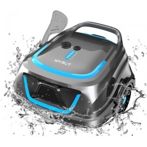 promo WYBOT Robot Piscine avec Filtre à Deux Couches, 120 Minutes de Nettoyage, 2,5-h-Charge-Rapide Indicateur LED Aspirateur Piscine Hors Sol