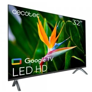 promo Cecotec Smart TV - TV LED 32 Pouces Résolution HD - Série A4 ALH40032S. Google TV OS, Dolby Audio, HDR10, 16 Go ROM, Bluetooth, Google Voice Assitant et Chromecast