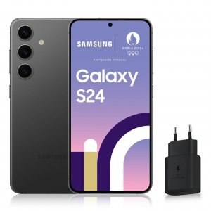 promo Samsung Galaxy S24, Smartphone Android 5G, 256 Go, Chargeur secteur rapide 25W inclus [Exclusivité Amazon], Smartphone déverrouillé, Noir, Version FR