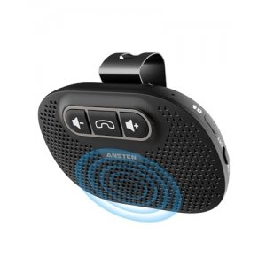 promo ANSTEN Kit Main Libre Voiture Bluetooth 5.0 Microphone intégré, Le Kit Bluetooth Voiture Enceinte Peut être Utilisé pour Le GPS, Musique, Appels, Contrôle du Volume, iOS Siri et Vocal Assistant