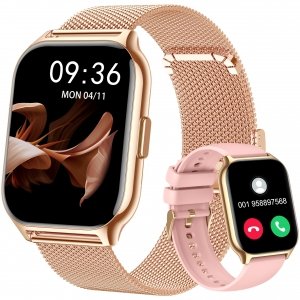 promo Narcid Montre Connectée Femme Homme avec Appel Bluetooth, 2,0\