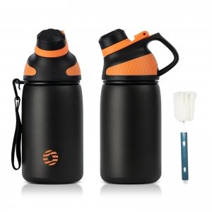 promo Fjbottle Gourde Isotherme avec Couvercle Magnétique - 400ml/600ml/800ml/1L/1.5L - Bouteille Isotherme Étanche sans BPA, Gourde Inox Bouche Standard, Gourde Enfant pour Sport, Gym, Voyage