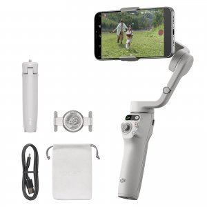 promo DJI Osmo Mobile 6, nacelle pour tél. à 3 axes, suivi d’objet, barre d’extension intégrée, portable et pliable, nacelle pour Android et iPhone, stabil. vlogging, vidéo YouTube, TikTok, gris platine