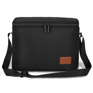 promo AOSBOS Sac Repas Isotherme avec Bandoulière Ajustable Sac à Déjeuner Lunch Bag Portable Sac de pique-nique Doublure Étanche Multi-usages pour Homme Femme, Style Sobre & Motif à Nid d’Abeille