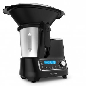 promo Moulinex Clickchef Robot Cuiseur vapeur multifonction compact, 3,6 L, 1400 W, 5 programmes, 32 fonctions, Balance cuisine intégrée, Batteur Mélangeur HF456810 [Écran de contrôle en anglais]