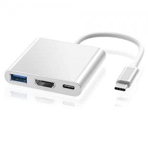 promo ElecMoga Adaptateur Type C Hub vers HDMI 4K Convertisseur avec USB 3.0 et Port de Charge C USB Compatible avec MacBook Pro, Google Chromebook, HP, Samsung S8/S9+