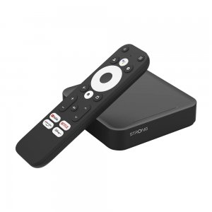 promo STRONG - Streaming Box Android TV 4K UHD - Leap-S3 - Chromecast Built-in - Compatible Assistant Vocal Google - Dolby Atmos & Dolby Vision - Facile à Installer - Noire