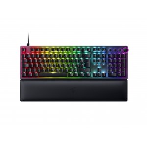 promo Razer Huntsman V2 (Switches Rouges) - Clavier Gamer Optique pratiquement Sans Latence (Switches Optiques Linéaires et Silencieux, Touches en PBT Doubleshot, Repose-Poignet) Clavier AZERTY | Noir