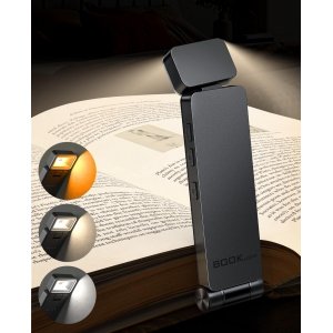 promo Tyreses Lampe de Lecture Rechargeable, Lampe Clip pour Lire Dans le Lit, USB Rechargeable, 3 Couleurs et 3 Luminosités Réglables en Continu, Protection des Yeux, Cadeaux pour Lecteurs de Livres