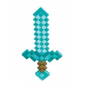 promo Minecraft - Épée en Diamant - Licence Officielle Mojang - Taille Unique - Accessoire Immersif Pour Fans - Costumez Et Accessoires - Idéal Pour Jeux de Rôle