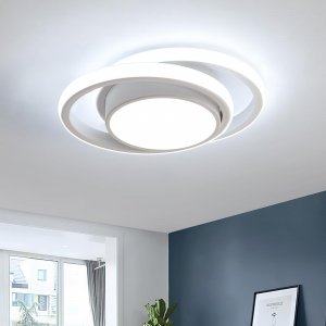 promo Goeco Plafonnier LED, Moderne Lampe de Plafond 32W 2350LM, Rond Blanc Luminaire Plafonnier pour Couloir Coucher Cuisine Salon, Blanc Froid 6500K