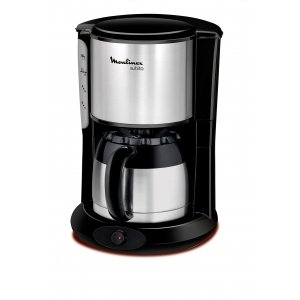 promo Moulinex FT360811 Cafetière Filtre Subito Isotherme 8-12 Tasses Verseuse Inox Anti-Goutte Maintien au Chaud 4 Heures 0.9l Café Noir