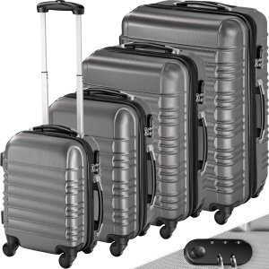 promo TecTake® Set de Valise de Voyage 4 Tailles Valise Grande Taille Valise Cabine Petite Valise Sacs de Voyage Valise Maternité ABS avec roulettes Pivotantes 360° Cadenas Poignée télescopique