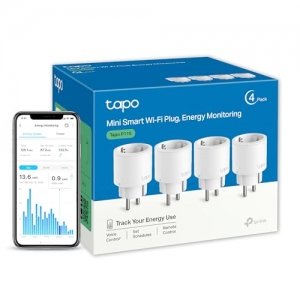 promo Tapo Nano Prise Connectée WiFi, Suivi de consommation, 16A Type F, compatible avec Alexa/Google Home, Contrôler le ventilateur, le climatiseur, Économie d'énergie, Commande vocale, Tapo P115(4-pack)