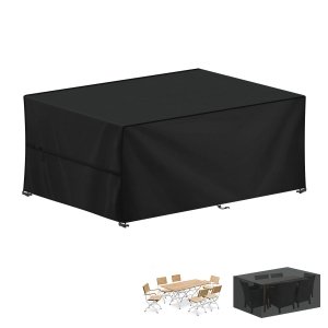 promo LAMUNI Housse Table de Jardin, 200x100x75cm Bâche Salon de Jardin Rectangulaire Housse Protection Salon de Jardin Imperméable Bache Table de Jardin, Anti-UV, 420D Oxford Housse Table Exterieur