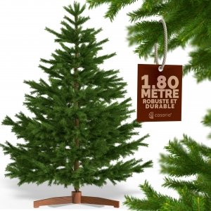 promo CASARIA® Sapin de Noël Artificiel Premium XL 180x110cm Support Arbre de Noël Imitation Parfaite densité Branches PE PVC Mix décoration de Noël Maison fête