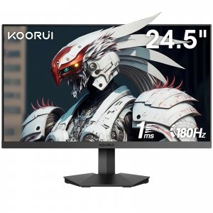 promo KOORUI Écran PC Gaming 24.5 Pouces, 180Hz, FHD (1920 x 1080), VA, 1ms, Adaptive Sync, Grand Angle de Vue 178°, Displayport et 2X HDMI