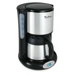 promo Moulinex FT362811 Cafetière Filtre Subito Programmable Isotherme 8-12 Tasses Verseuse Inox Anti-Goutte Maintien au Chaud 4 Heures Café Noir