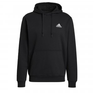 promo adidas Men's Essentials Fleece Hoodie SWEATSHIRT Black / White M