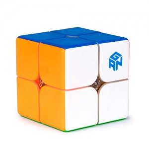 promo GAN Speed Cube 2x2, Cube de Vitesse 249 V2 sans Autocollant, Magic Puzzle Cube 49mm avec IPG Core/Anti-Cornertwist/Anti-Pop/Surface Tactile en Nid d'abeille, Cadeau Jouet pour Enfant Débutant Adulte